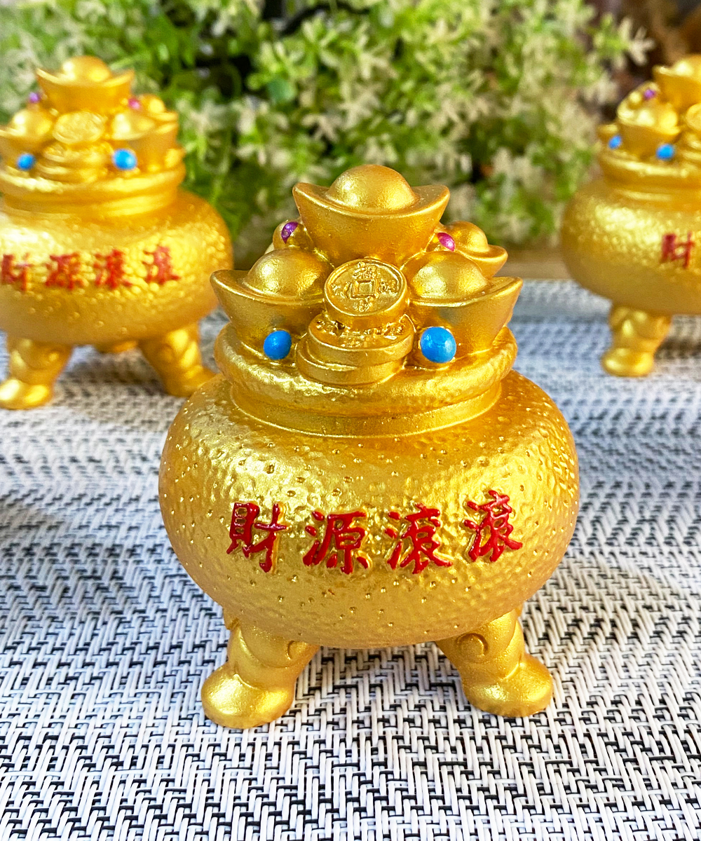 Chậu vàng Tài Lộc 8cm giúp Chiêu Tài Tấn Lộc