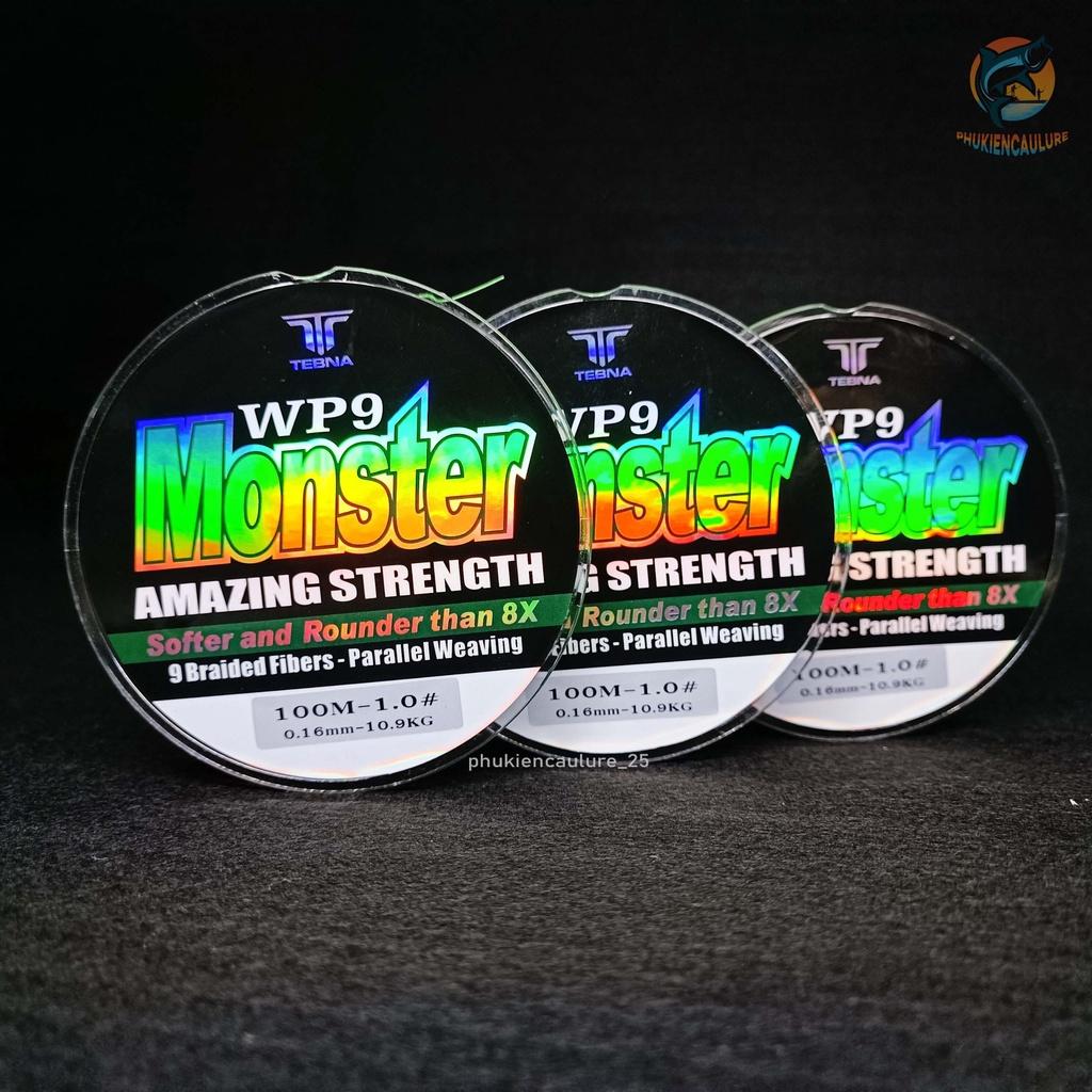 Dây dù PE lure WP9 Monster 100m chống xoắn phukiencaulure Dây dù câu cá chất lượng cao