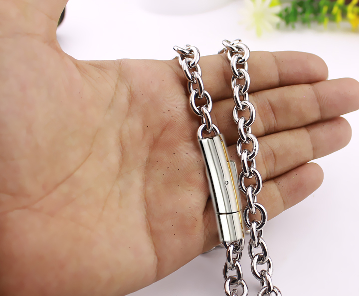 Dây chuyền nam inox kiểu xích tròn khóa gài vip sáng đẹp, không đen, đem lại phong độ, đẳng cấp cho người đeo