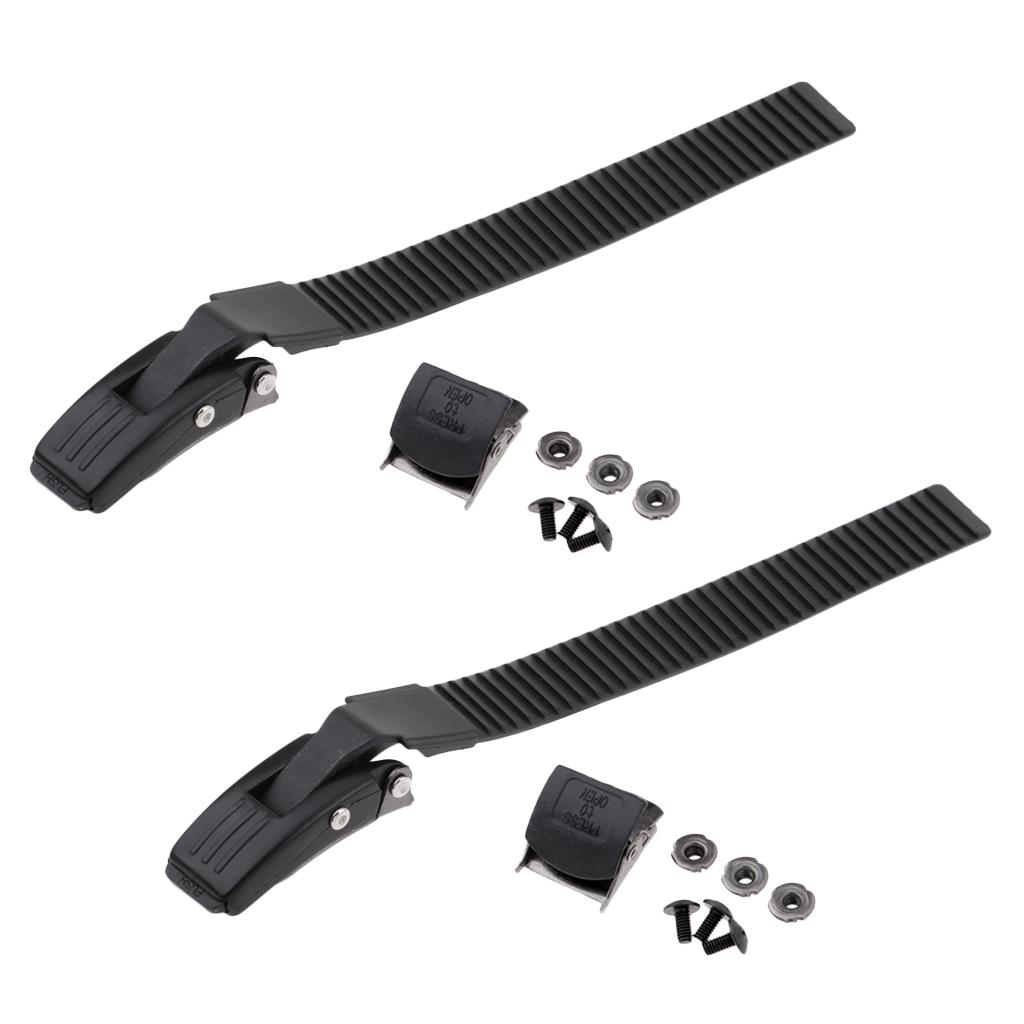 2 Sets Replacement Inline Roller Skate Shoes Strap With Clamp And Screws Nut