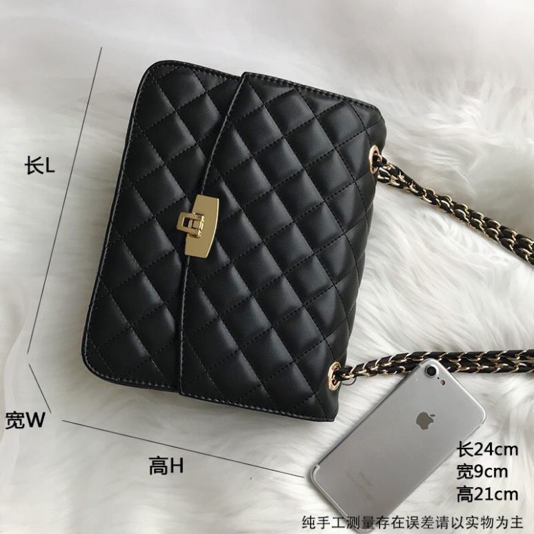 Túi xách nữ, túi đeo chéo nữ, túi thời trang Cnk dáng hộp ô trám phong cách vintage
