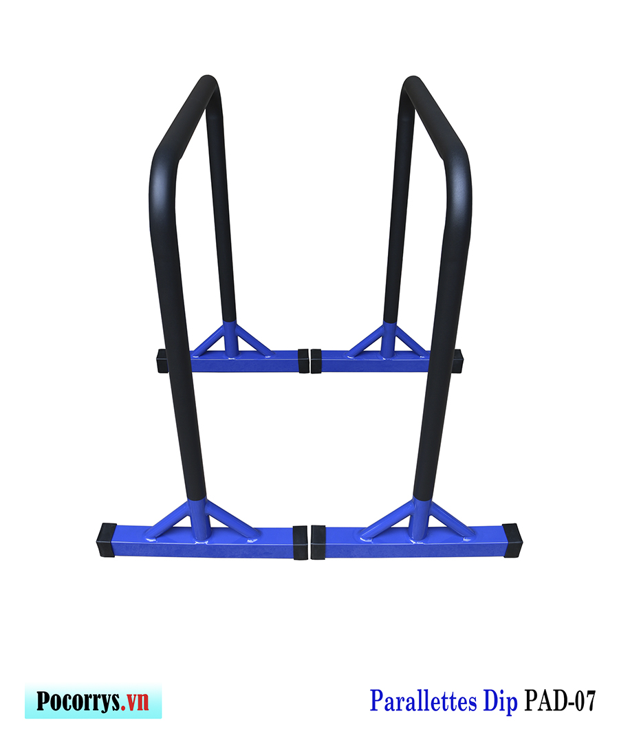 Xà kép Parallettes Dip cao 90cm, Pocorrys PAD-05, Màu đen đỏ