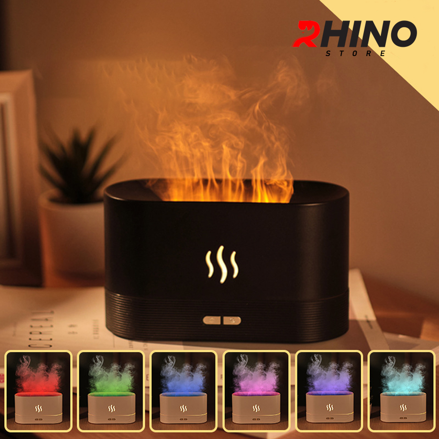 Máy phun sương tinh dầu tạo ẩm Rhino H202 B dung tích 250ml, nhỏ gọn, tự động ngắt khi hết nước - Hàng chính hãng