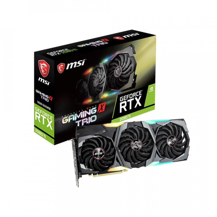 Card màn hình MSI GeForce RTX 2080 Ti GAMING X TRIO 11GB GDDR6-Hàng chính hãng