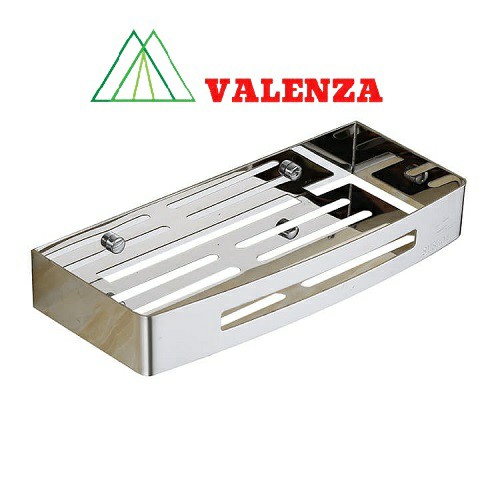 Kệ dầu gội sữa tắm Valenza inox sus304 1 tầng kệ inox nhà tắm Valenza KVH01