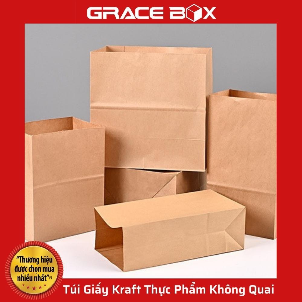 Túi Giấy Kraft Thực Phẩm Không Quai Loại Không Thấm Dầu