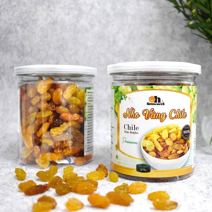 Nho Khô Vàng Smilenuts Hủ 278g - Nhập Khẩu Từ Chile