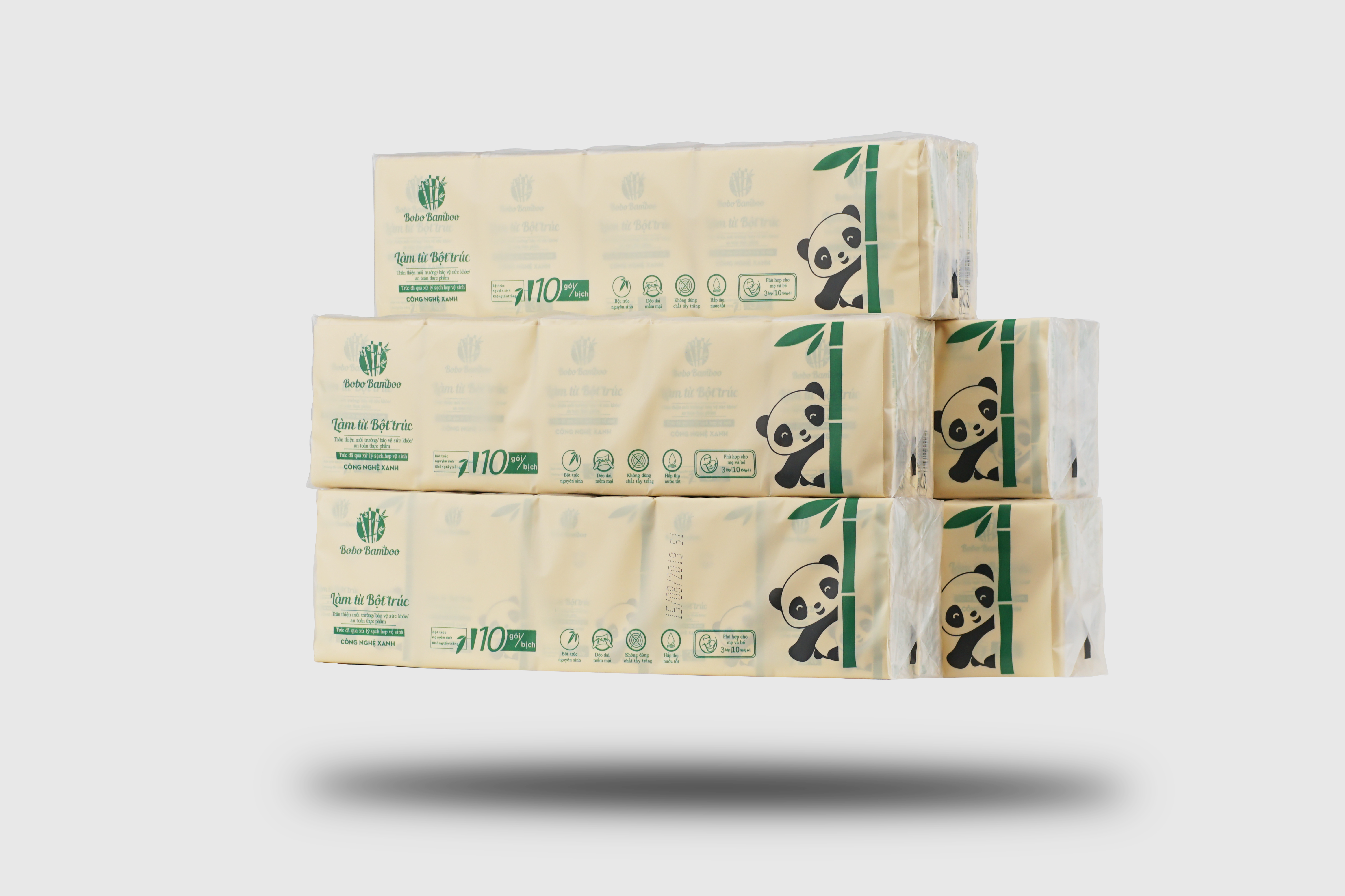 5 Bịch Khăn Giấy bỏ túi Bobo Bamboo (10 gói nhỏ/bịch )