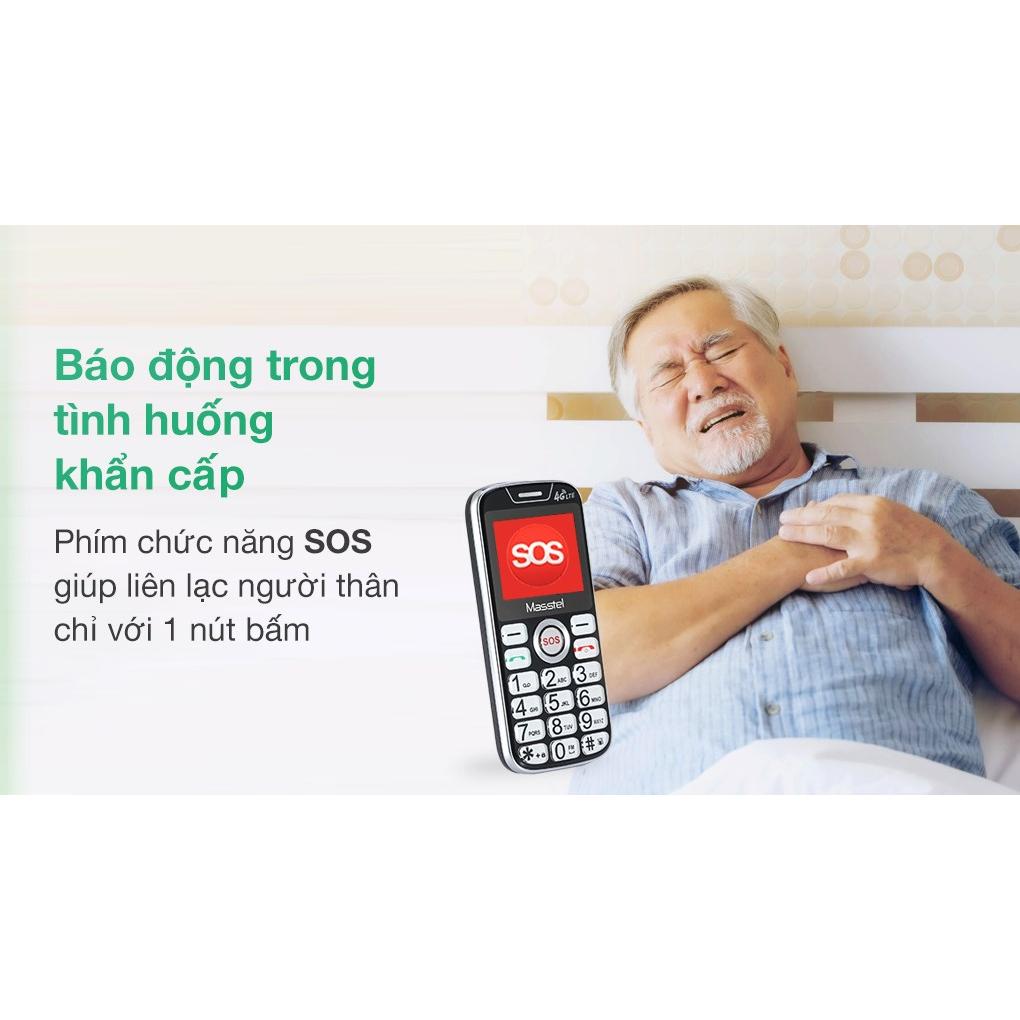 Điện thoại hiệu Masstel Fami 60 - Hàng chính hãng - Giá rẻ - hỗ trợ 4G - dành cho người lớn tuổi