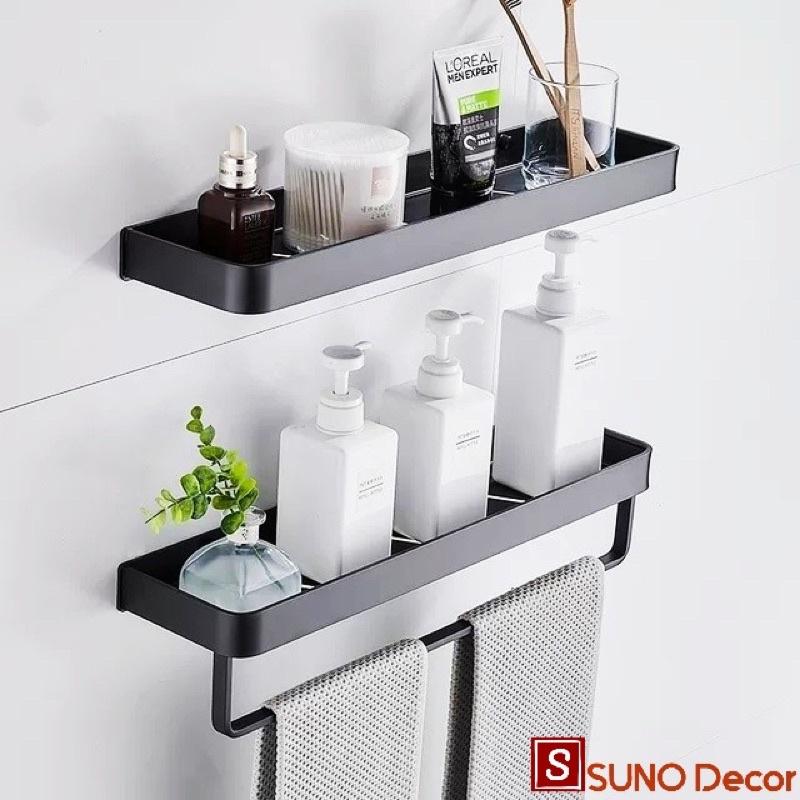 Kệ Nhà Tắm Cao Cấp Phong Cách Bắc Âu, Dán Tường Tiện Dụng, Không Khoan Đục
