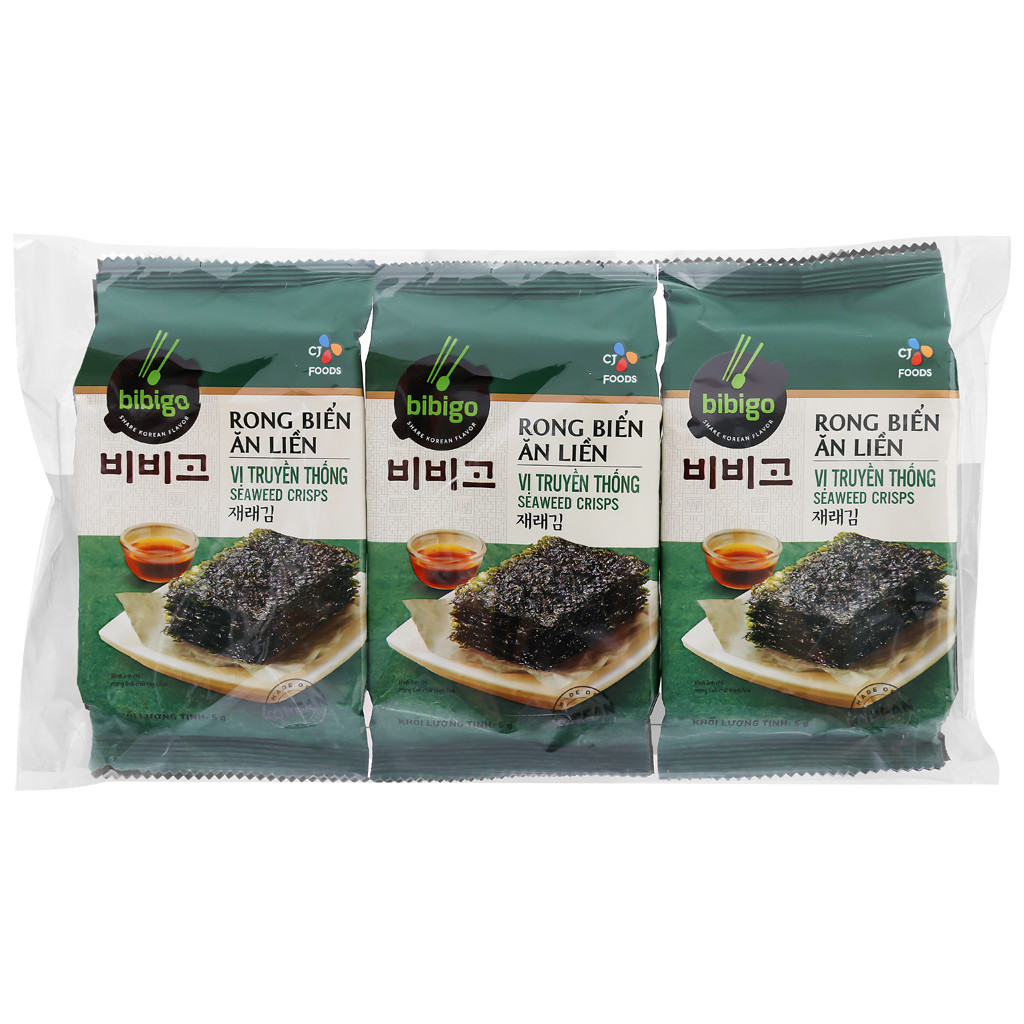 Rong biển truyền thống ăn liền Cầu Tre - 3 Gói/Túi