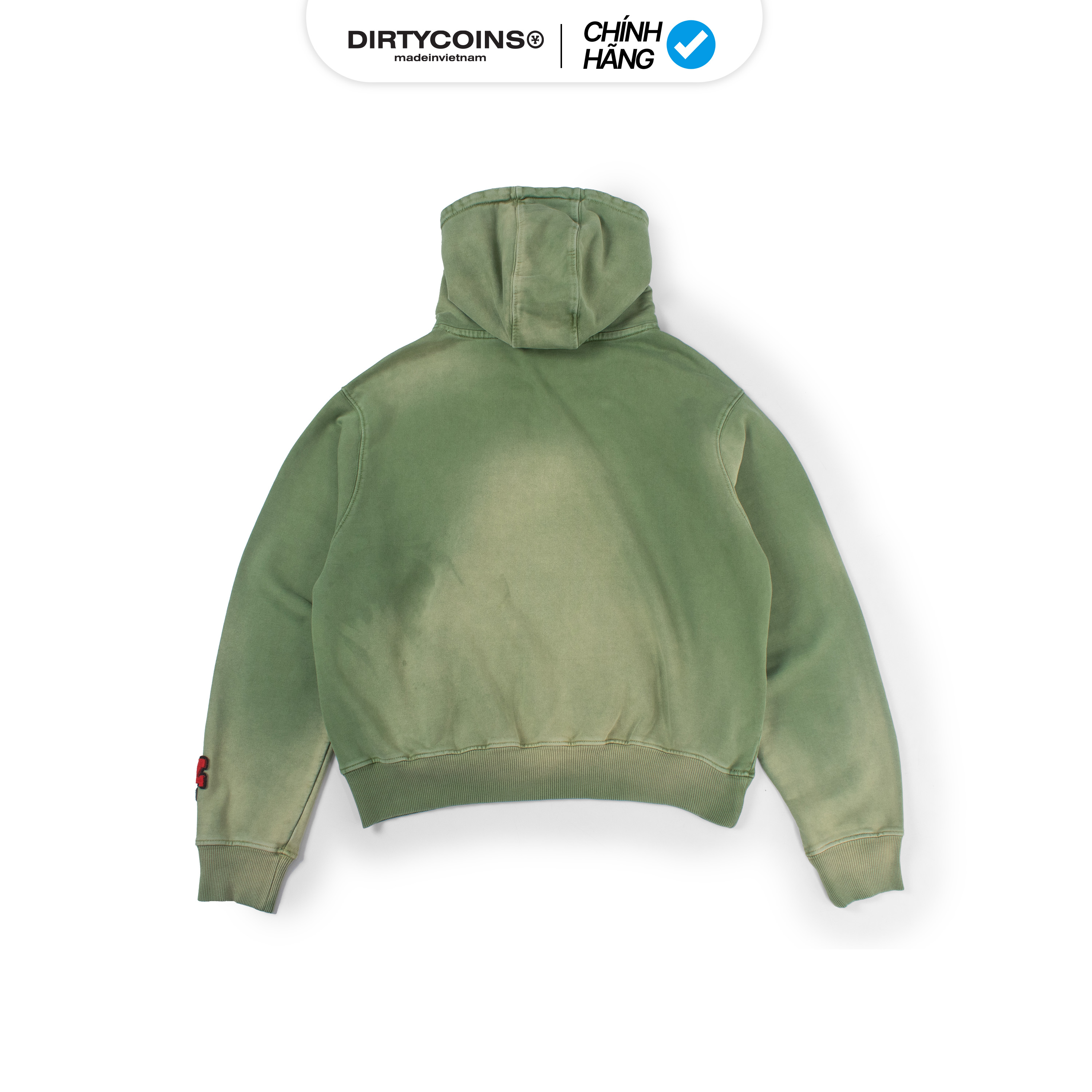 Áo Khoác DirtyCoins Logo Washed Hoodie - Green