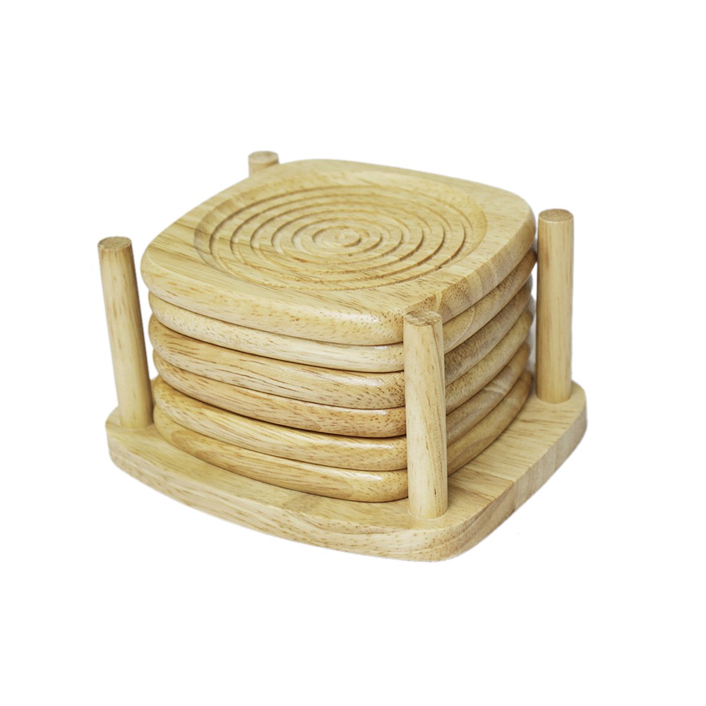 Bộ 6 cái lót ly bầu, bần