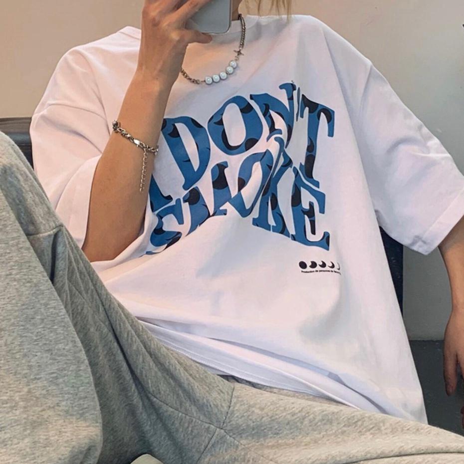 Áo thun tay lỡ form rộng - phông nam nữ cotton oversize - T shirt I dont moke - 2N Unisex