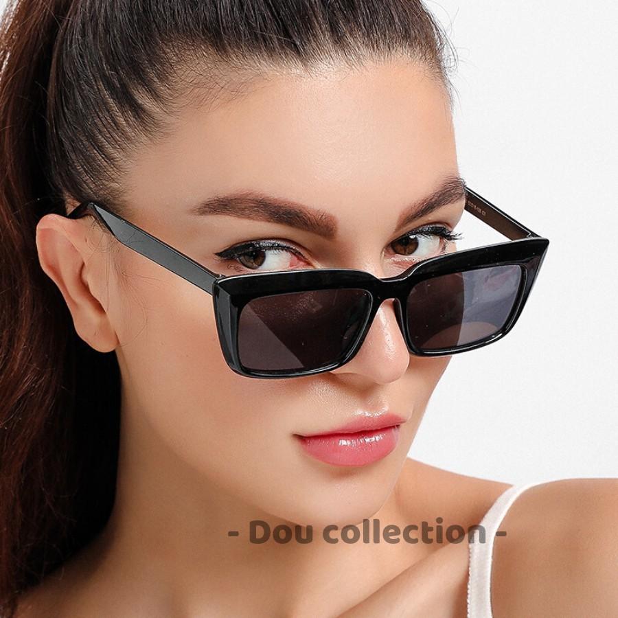Kính Mát Cao Cấp Mắt Mèo Hình Vuông Retro Gọng Nhựa Phong Cách Châu Âu - Mã MK024