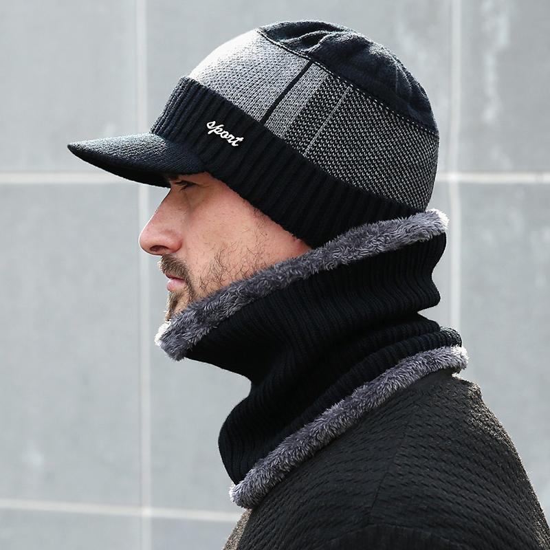 Mùa Đông Nón Nam Skullies Bò Nón Mùa Đông Mũ Lưỡi Trai Nam Nữ Mũ Khăn Len Bộ Balo Mặt Nạ Gorras Bonnet Dệt Kim nón Lưỡi Trai 2021