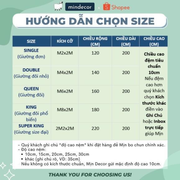 Bộ chăn ga gối dễ thương chất đũi mềm mại