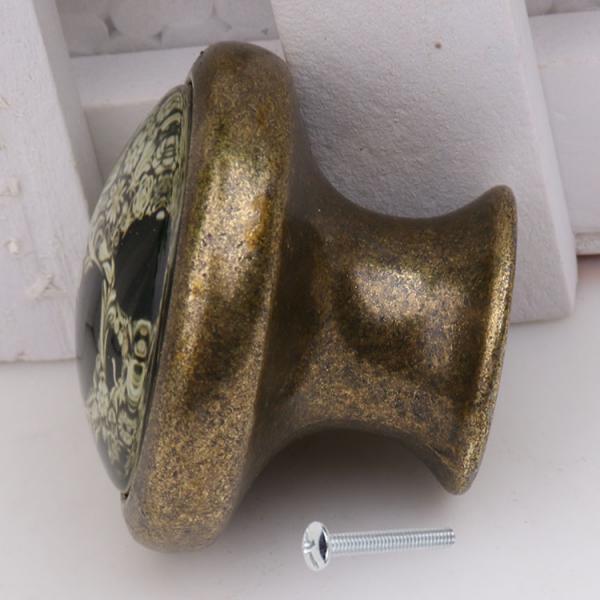 8xAntique Brass Cabinet Drawer Round Pulls Cupboard Bin Knob Handle 21 Style R