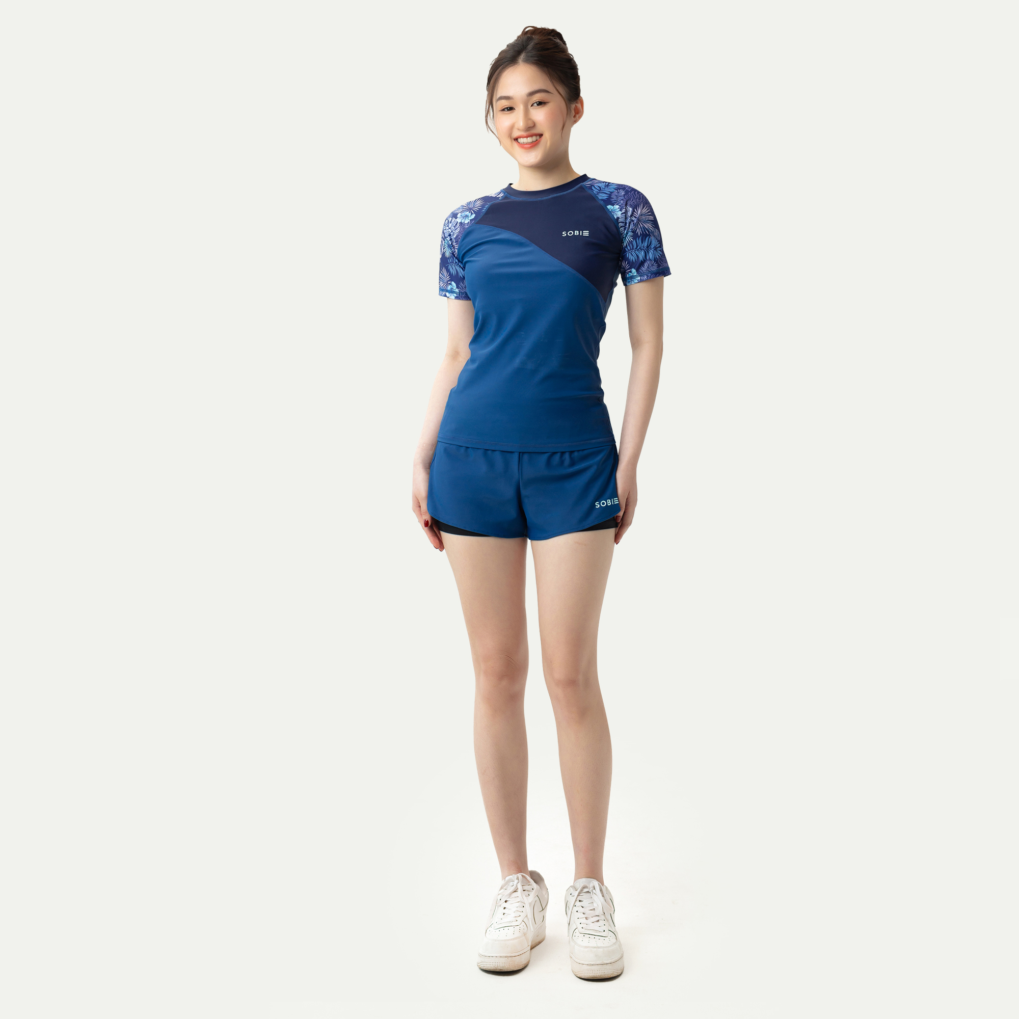 Áo bơi nữ tay ngắn Harmony Topaz SOBIE