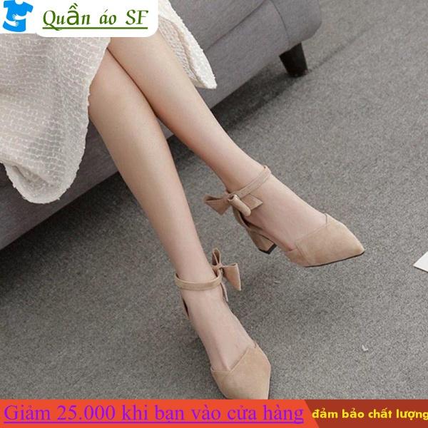 French Style Pumps Women's Mid Heel Chunky Heel New Small High Heel Pointed Toe All-Matching Fairy Style Bow Ladies' Shoes