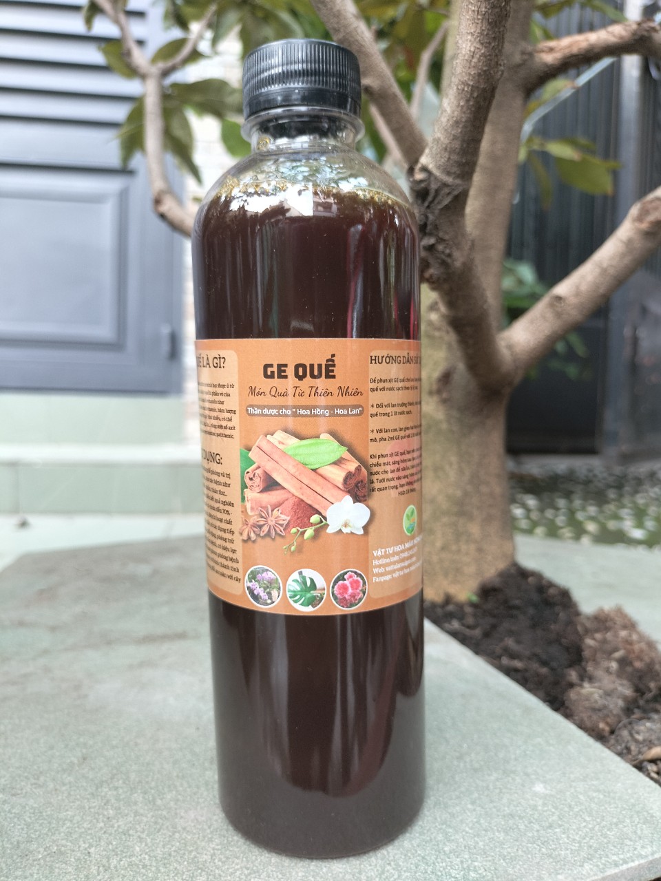 GE quế - chai 500ml - phòng ngừa thối nhũn, nấm bệnh cho lan, cây trồng.