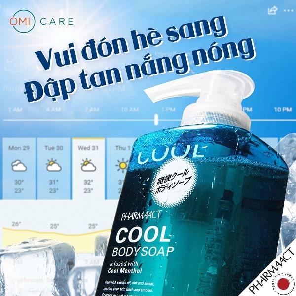 Sữa Tắm Nam Cao Cấp Nhật Bản Bạc Hà Mát Lạnh Pharmaact Cool Body Soap