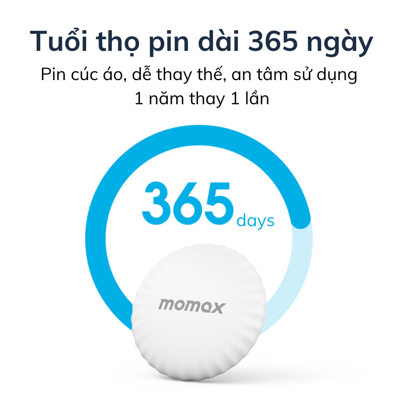 Định vị GPS Momax Pintag BR5 - Định Vị Xe Máy, Người Già &amp; Trẻ Nhỏ, Đồ Đạc, Tìm Đồ Thất Lạc - Định Vị Toàn Cầu Không Giới Hạn Khoảng Cách, Tặng Kèm Móc Khóa - Hàng Chính Hãng