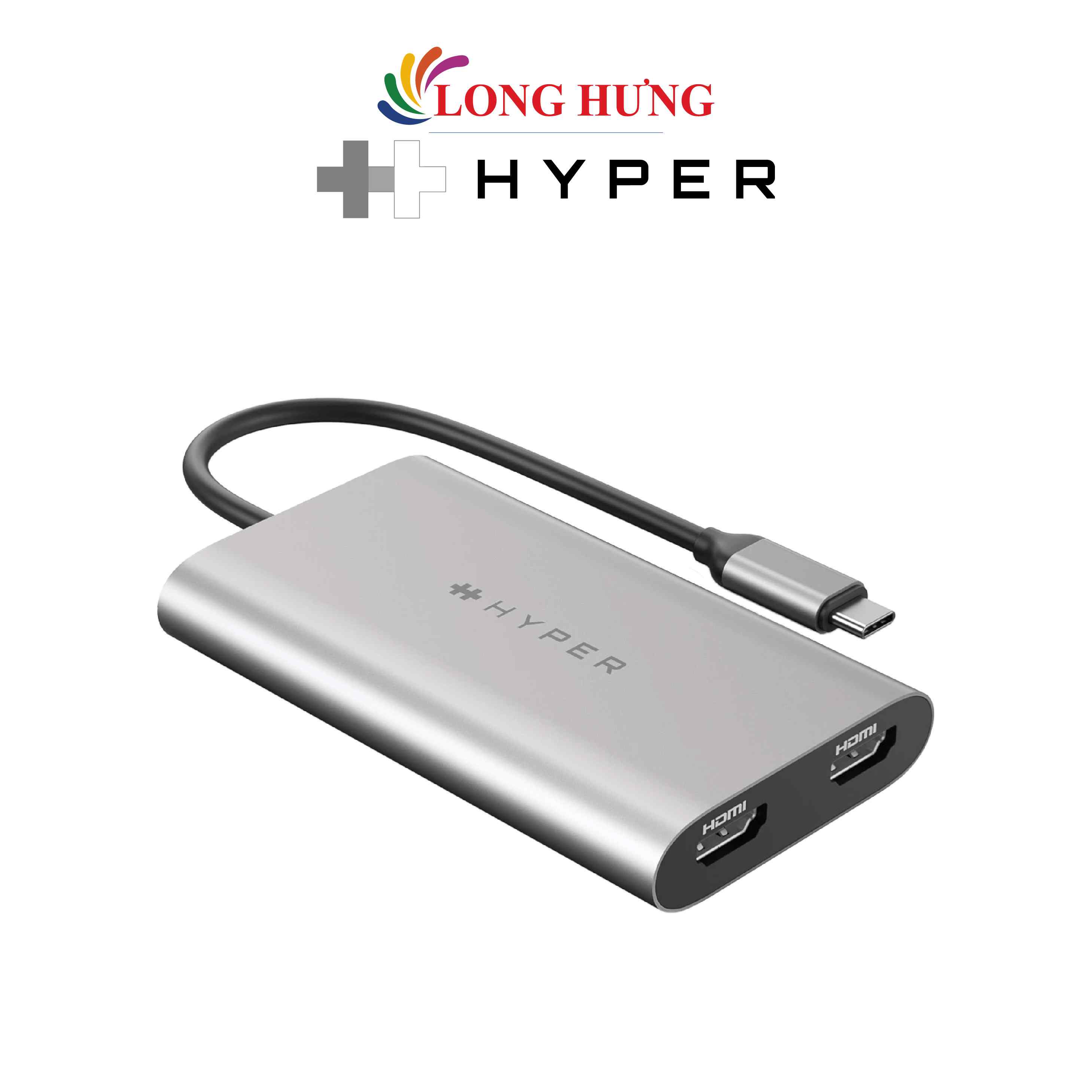 Cổng chuyển đổi HyperDrive Dual 4K HDMI Video Adapter HDM1 - Hàng chính hãng