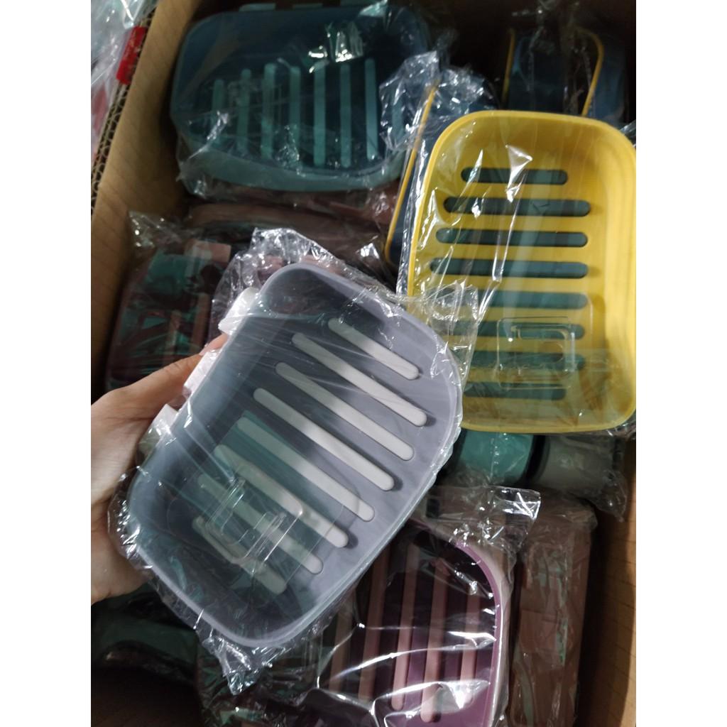 Khay để xà bông, hộp đựng xà phòng 2 Lớp sang trọng không lo bị đọng nước trong khay GD295