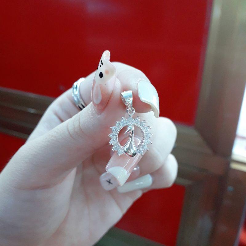 Mặt Dây Chuyền bạc chim công đính đá YN JEWELRY SL