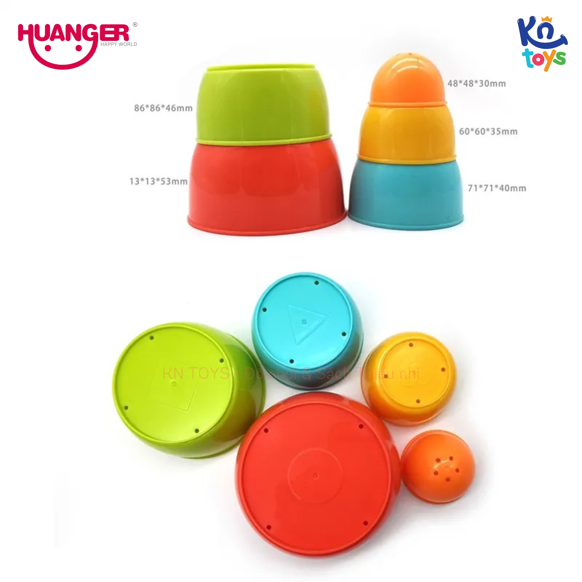 Đồ Chơi Giáo Dục Sớm HUANGER HE0224 Stack Bowl - Bát Diệu Kì Cho Bé Từ 12 Tháng Tuổi