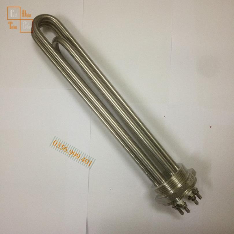Điện trở nhiệt, Điện trở đun dầu, Điện trở đun nước cục ren inox 304 phi 48 chiều dài 40cm công suất 15KW