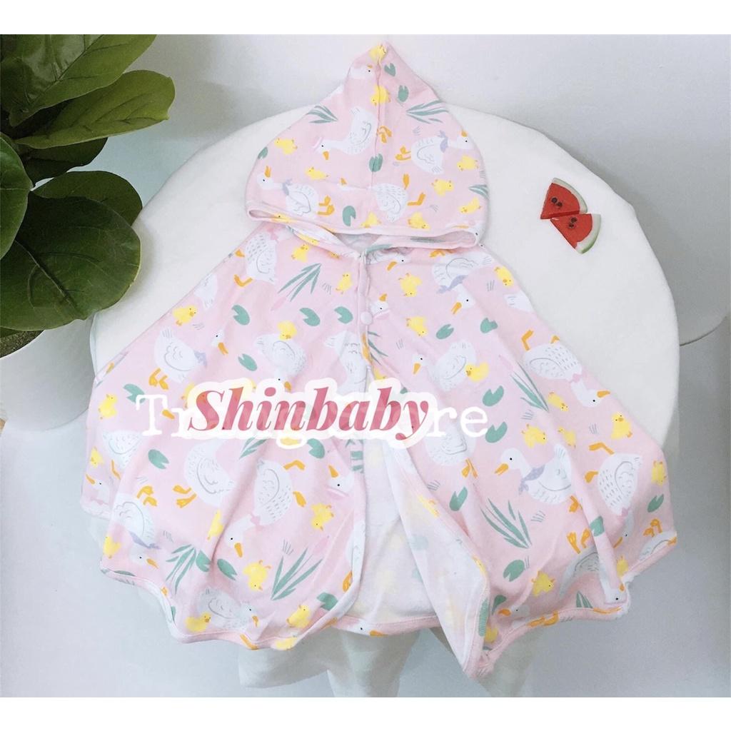 Áo choàng cánh dơi chống nắng, che gió cho bé nhiều hoạ tiết dễ thương chất vải thun cotton mềm mát (3-15kg)