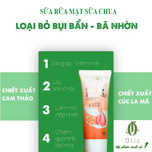 [Chính Hãng] Sữa rữa mặt sữa chua cao cấp giúp làm trắng da, sáng da, hút chân nám, gốc nám, rể nám.