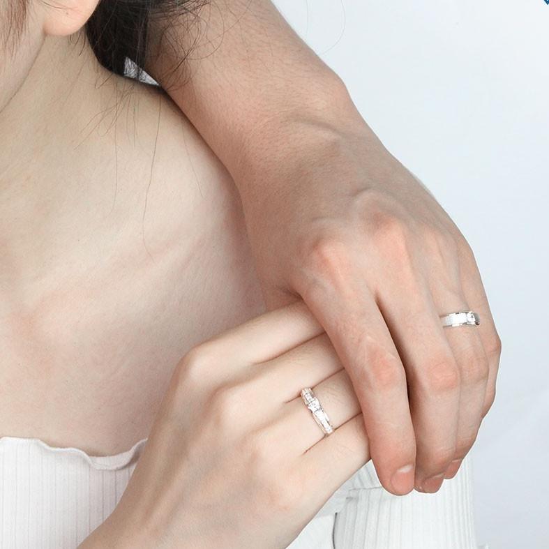 Nhẫn cặp Ap31 cao cấp, Nhẫn nam, nhẫn nữ, quà tặng tình yêu