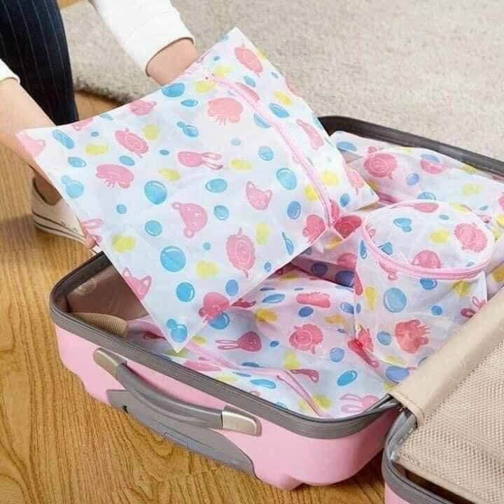 BỘ GỒM 5 TÚI GIẶT QUẦN ÁO CÁC KÍCH THƯỚC QUÁ TIỆN ÍCH