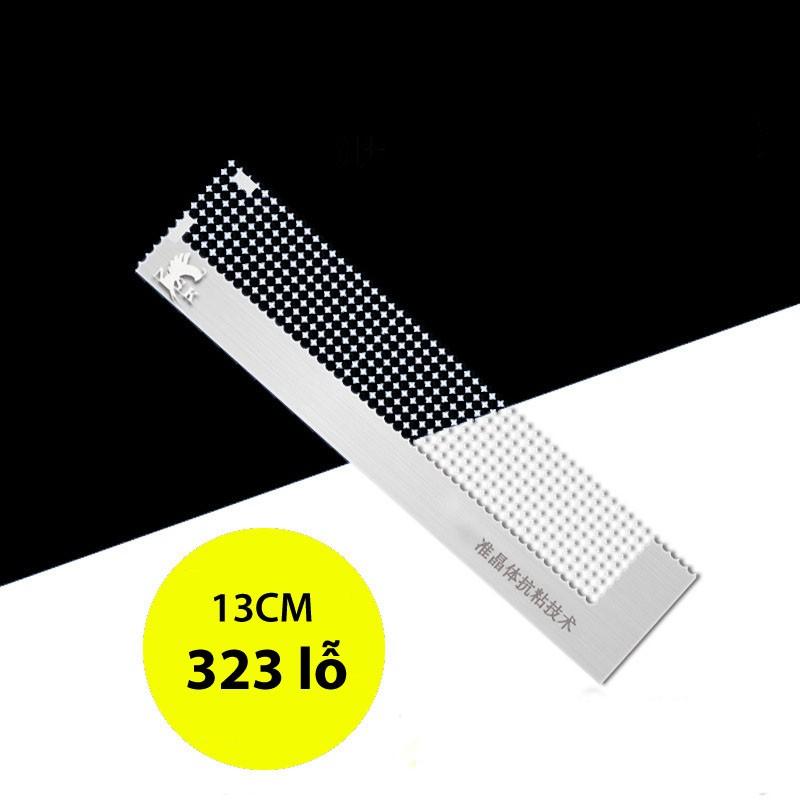 Thước kẻ inox 323 lỗ 13cm hỗ trợ làm tranh đính đá 5D tự làm bằng thép không gỉ