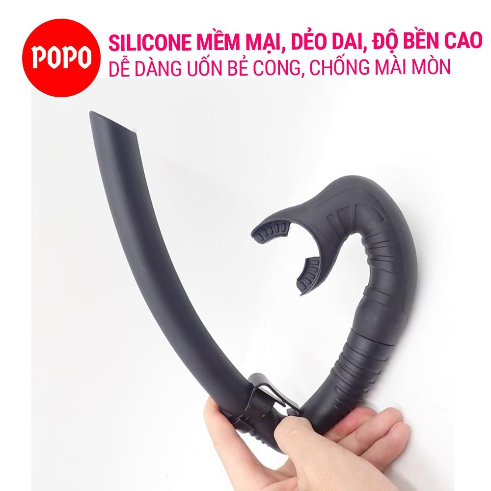 Ống thở lặn biển chuyên nghiệp có khóa cố định với mặt nạ van 1 chiều ngăn nước tuyệt đối chất liệu cao cấp SN52 POPO