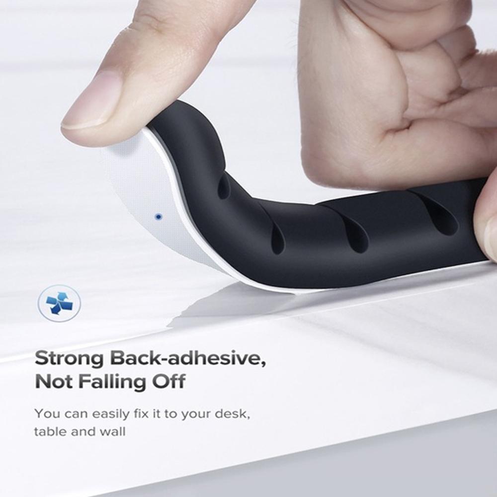 Nút silicon giữ cáp sạc điện thoại, dây điện, sắp xếp bàn làm việc gọn gàng dính tốt