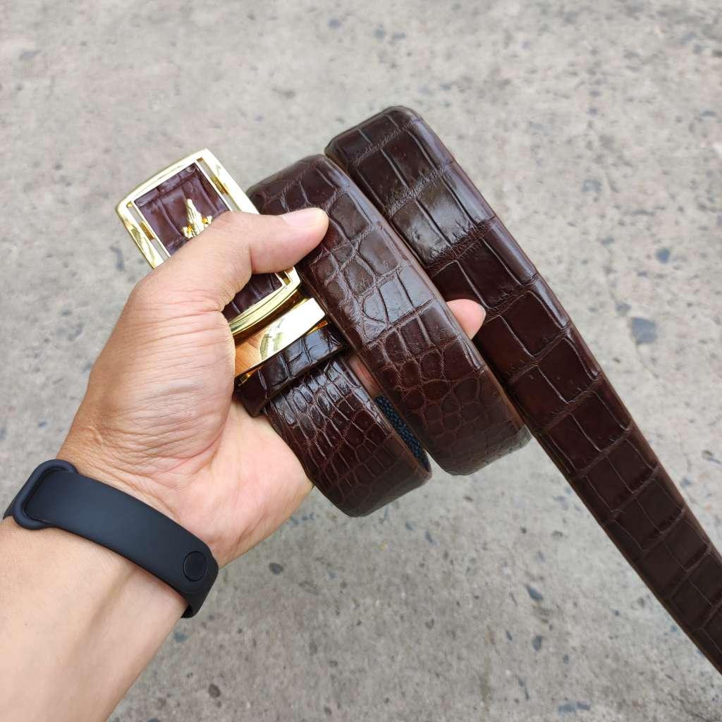 Thắt Lưng Da Bụng Cá Sấu N22N_V