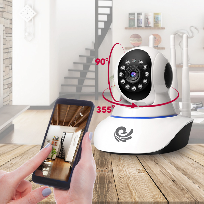 Camera Wifi Trong Nhà 3 Râu Viet Star Quoc Te Model YS-1021, Độ Phân Giải 2.0Mpx, Đàm Thoại 2 Chiều - Hàng Chính Hãng
