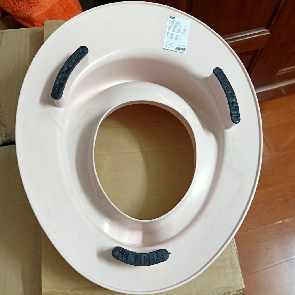 Miếng Lót Thu Nhỏ Bồn Cầu Cho Bé Tập Đi Vệ Sinh/ Bệ Ngồi Toilet , Bệ Bồn Cầu Có Đệm Cao Su Chống Trơn Trượt Đảm Bảo An Toàn Cho Bé- Chính Hãng inochi ( Tặng khăn đa năng )