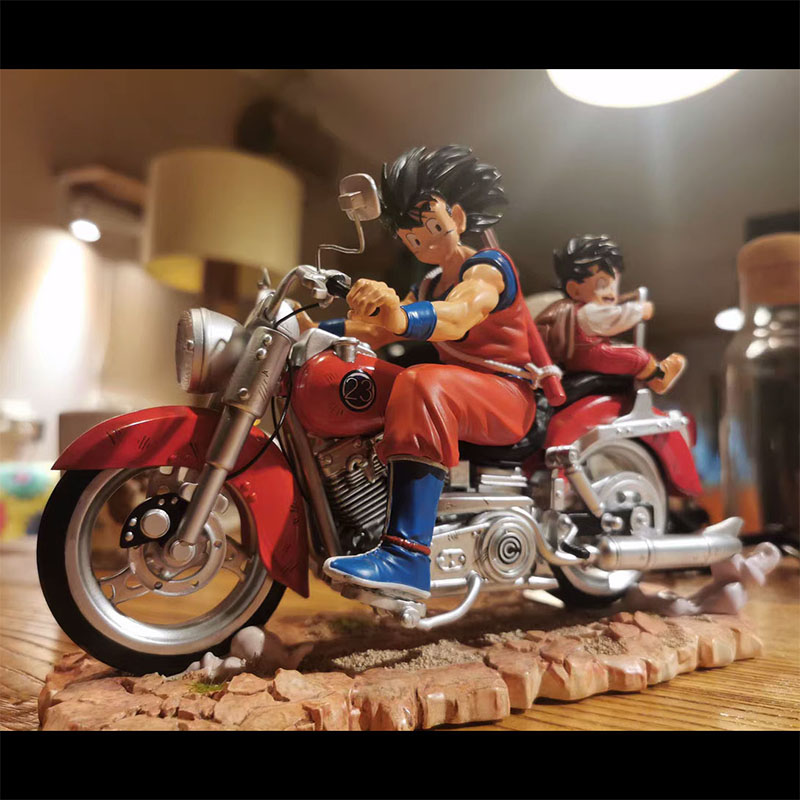 Mô hình songoku lái moto hàng đẹp siêu nét - mô hình dragoball