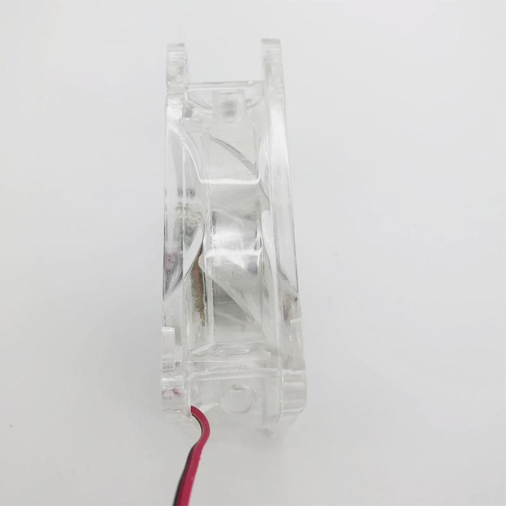 2x Computer 12V Fan Colorful LED 80mm 8025 Silent PC Case Cooler Cooling Fan