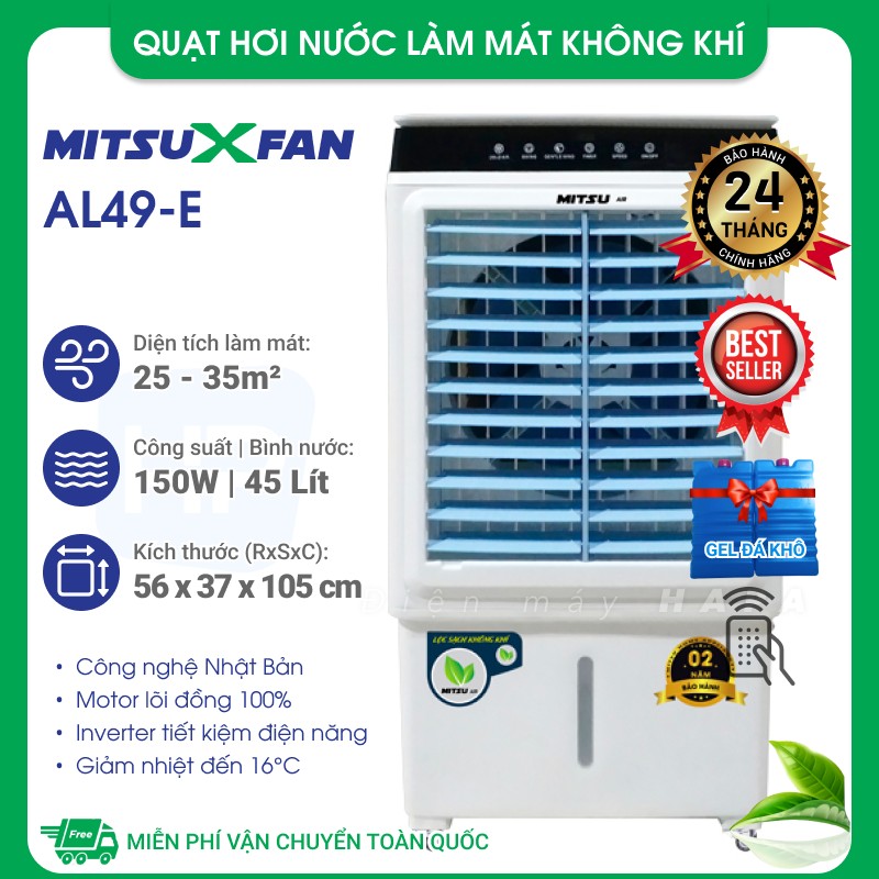 [SIÊU TỐC 2H] Quạt Hơi Nước Cao Cấp MITSUXFAN AL40-E Inverter Diện Tích 15-30m², Quạt Điều Hòa Công Nghệ Nhật Bản - Hàng Chính Hãng