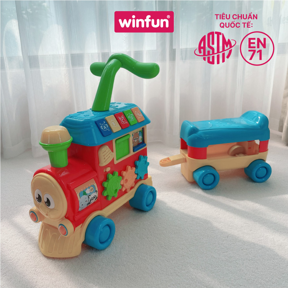 Xe Tập Đi Hình Tàu Hoả Kết Hợp Xe Chòi Chân 2 In 1 Winfun 0803