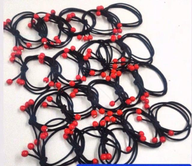 Dây buộc tóc - vòng tay 3 vòng dây chắc chắn phối hạt xinh xắn trẻ trung sành điệu