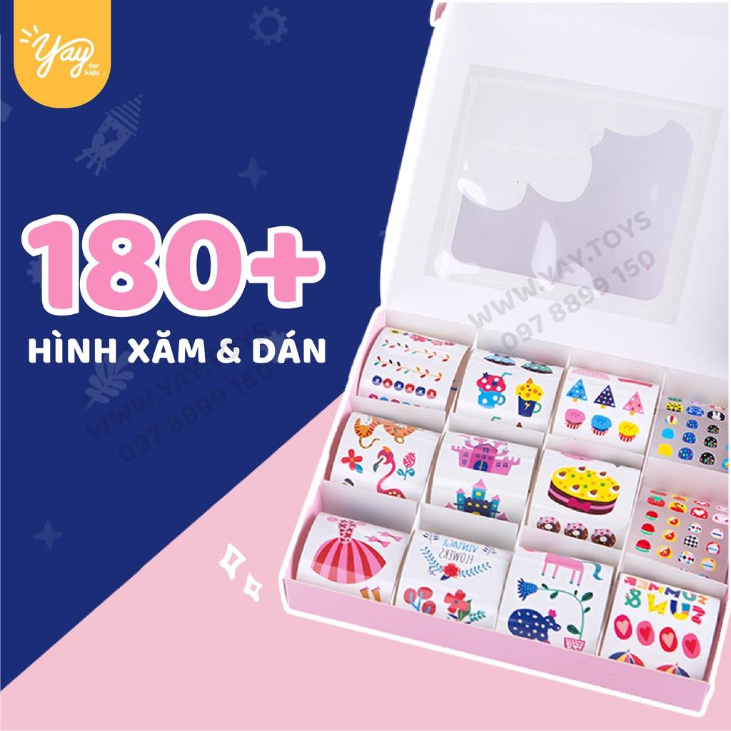 COMBO Hình Xăm Tạm Thời Và Hình Dán Móng tay An Toàn Cho Trẻ Mideer &amp; JoanMiro 3+