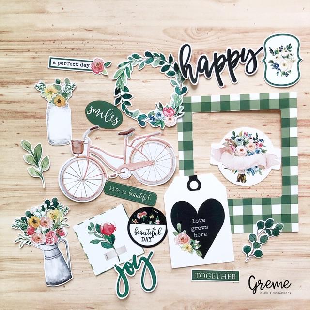 Die cut chủ đề hoa lá