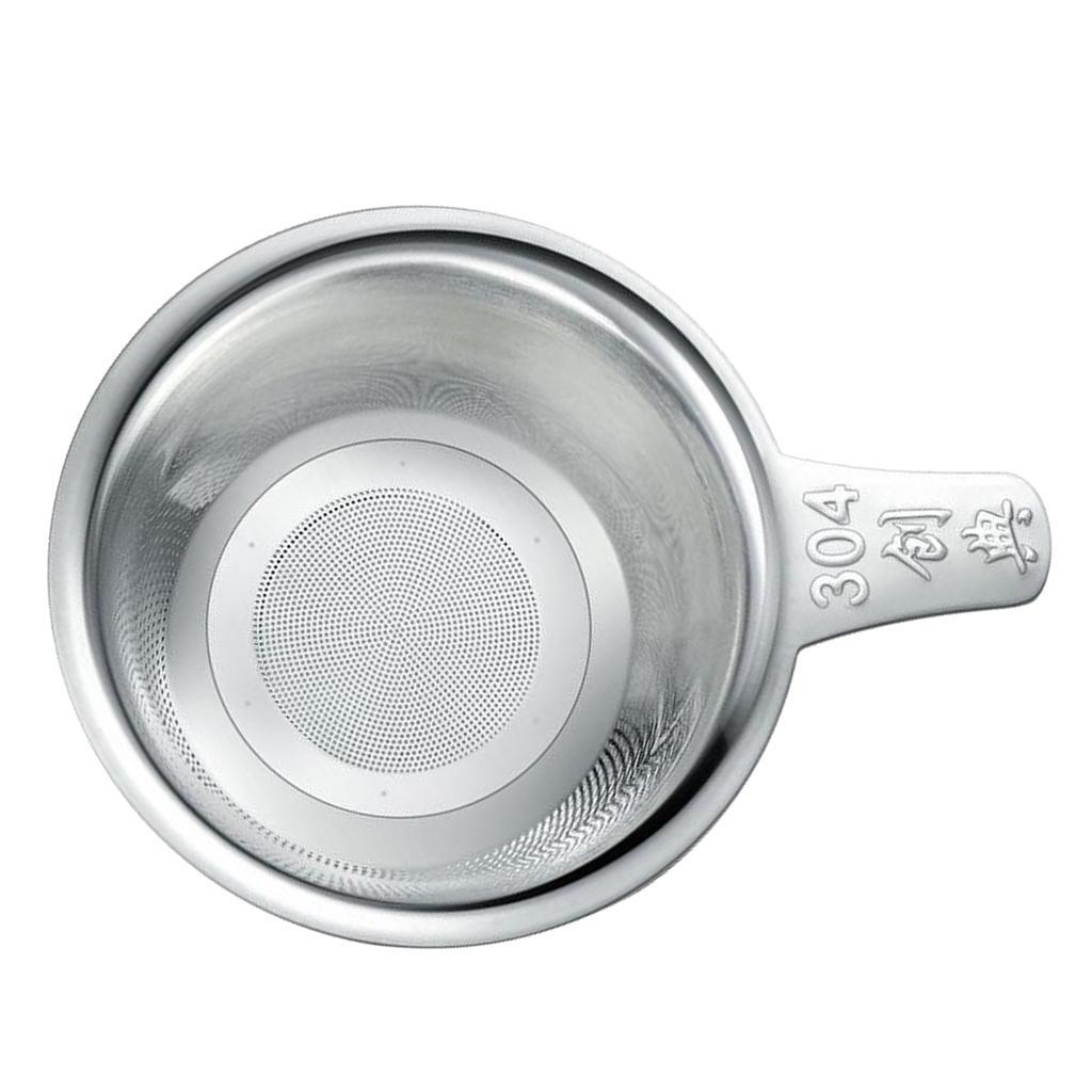 Stainless Steel Round Tea Infuser Filter Strainer Sieve Tray Metal Cup